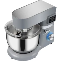 VEVOR Stand Mixer, 660W Electric Dough Mixer With 6 Speeds LCD Screen Timing, Tilt-Head Food Mixer With 5.8 Qt Stainless Steel Bowl, Gray -Aesthtic Interiors GUEST 7c51d148 067a 430b 8958 e0e442fe87c5