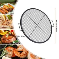 VEVOR X-Marks Fire Pit Grill Grate, Round Cooking Grate, Heavy Duty Steel Campfire BBQ Grill Grid With Handle And Support X Wire -Aesthtic Interiors GUEST 7ccabd67 d187 47f6 98ee 9579704042d2
