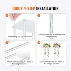 VEVOR 10PCS 23.6inch High Wedding Flower Stand, With Acrylic Laminate,Acrylic Vase Column Geometric Centerpiece Stands, Floral Display Rack -Aesthtic Interiors GUEST 7d3d9913 2594 4f6b b63a f4215e901a29