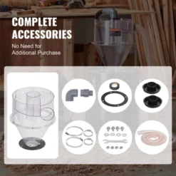 VEVOR Cyclone Dust Separator, 4" Retrofit Cyclone Separator For Dust Collectors, ABS Dust Deputy With 2" Hole O.D. Connector, Clear (Tank Exclude) -Aesthtic Interiors GUEST 7dccb5f6 0a48 4d06 b32f 3e4714ba2d06