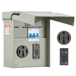 VEVOR Temporary Power Outlet Panel, 20 50 Amp, RV EV Electrical Outlet Panel With NEMA 50 Amp GFCI 20 Amp Receptacle Installed, Gray 15 VEVOR Temporary Power Outlet Panel, 20 50 Amp, RV EV Electrical Outlet Panel With NEMA 50 Amp GFCI 20 Amp Receptacle Installed, Gray -Aesthtic Interiors GUEST 7e003b3d 28a6 46a3 a07c cbb20beae449