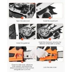 VEVOR Gas Chainsaw, 52CC 18" 2.55HP, Gasoline Powered Chain Saw, Handheld Cordless Petrol Chainsaws For Tree Wood Branch Cutting, Orange -Aesthtic Interiors GUEST 7e222771 b793 4208 a022 e163087b0e9f