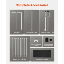 VEVOR Over The Table Rod Stand With Clamps, 13"-42'' Tall & 28"-98" Length Adjustable, Metal Table Arch Stand, Tabletop Balloon Arch Frame, White 13 VEVOR Over The Table Rod Stand With Clamps, 13"-42'' Tall & 28"-98" Length Adjustable, Metal Table Arch Stand, Tabletop Balloon Arch Frame, White -Aesthtic Interiors GUEST 7e34f8ae c279 4a55 9f98 e55aba068da9