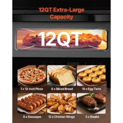 VEVOR Electric Pizza Oven, Smart Pizzas Maker Indoor With 5 Preset, 12-Inch Countertop Pizza Cooker W/ Touch Srceen, 750℉ Max Temp, Silver&Grey -Aesthtic Interiors GUEST 7e40df5d f6ff 4bbf b677 e2c88fa936f4