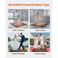 VEVOR Dance Floor Tiles, 12.4 X 12.4 In 9 Piece Interlocking Dance Flooring, Portable Dance Practice Floor With Cushioned Base -Aesthtic Interiors GUEST 7ee861ee c802 4e42 b9dc 773c9e98dbe6