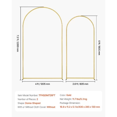 VEVOR Wedding Arch Backdrop Stand, 7.2FT & 4FT, Set Of 2 Stand With Case Connection & Chassis Crossbar Design 7 VEVOR Wedding Arch Backdrop Stand, 7.2FT & 4FT, Set Of 2 Stand With Case Connection & Chassis Crossbar Design - Image 7