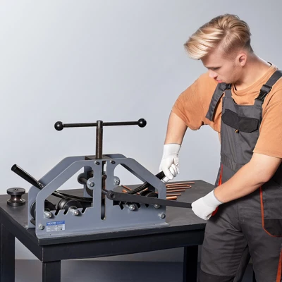 VEVOR Tube Roller Bender, Max 1-1/2" Manual Tube Pipe Roller Bender With 6 Dies, 360° Copper Aluminum Pipe Bending Tool For Square, Round Tube 1 VEVOR Tube Roller Bender, Max 1-1/2" Manual Tube Pipe Roller Bender With 6 Dies, 360° Copper Aluminum Pipe Bending Tool For Square, Round Tube