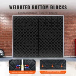 VEVOR Garage Door Screen For Winter, 10x8FT, Garage Door Insulation Kit, Magnetic Thermal Insulated Door Curtain With 300D Oxford Fabric, Black -Aesthtic Interiors GUEST 7f82be94 c393 48c8 9008 5a1a8bf39916