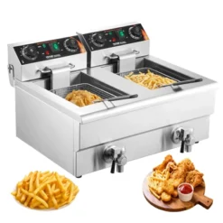 VEVOR Commercial Deep Fryer, Dual Tank 3000W Electric Countertop Fryer With Basket, 2 X 11.6Qt/11L Double Stainless Steel Oil Fryer 15 VEVOR Commercial Deep Fryer, Dual Tank 3000W Electric Countertop Fryer With Basket, 2 X 11.6Qt/11L Double Stainless Steel Oil Fryer -Aesthtic Interiors GUEST 7fe6ebaa 4ffe 452c a035 0f2a07062be4