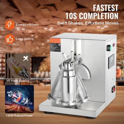 VEVOR Milkshake Maker Machine, 120W Commercial Milk Tea Shaker Machine, Single Head Milk Shake Mixer Machine, 0-180s Adjustable Milkshake Blender 2 VEVOR Milkshake Maker Machine, 120W Commercial Milk Tea Shaker Machine, Single Head Milk Shake Mixer Machine, 0-180s Adjustable Milkshake Blender - Image 2