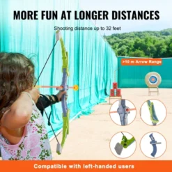 VEVOR Bow And Arrow Set For Kids, 2 Pack Archery Set With 20 Suction Cup Arrows, Standing Target, 2 Quivers, For Boys & Girls 6 7 8 9 10+ Year Old 9 VEVOR Bow And Arrow Set For Kids, 2 Pack Archery Set With 20 Suction Cup Arrows, Standing Target, 2 Quivers, For Boys & Girls 6 7 8 9 10+ Year Old -Aesthtic Interiors GUEST 806d3ee4 925f 42e7 b002 5c08aa8ef604