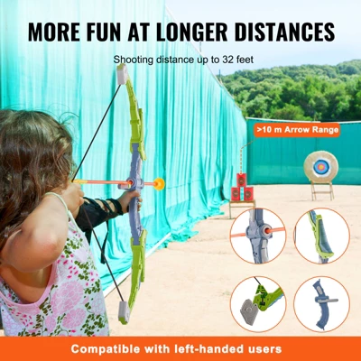VEVOR Bow And Arrow Set For Kids, 2 Pack Archery Set With 20 Suction Cup Arrows, Standing Target, 2 Quivers, For Boys & Girls 6 7 8 9 10+ Year Old 3 VEVOR Bow And Arrow Set For Kids, 2 Pack Archery Set With 20 Suction Cup Arrows, Standing Target, 2 Quivers, For Boys & Girls 6 7 8 9 10+ Year Old - Image 3