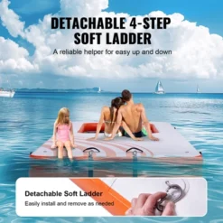 VEVOR Inflatable Floating Dock, 15x6.5FT Inflatable Dock Platform With 4*6FT Trampoline Mesh Pool, Non-Slip Floating Platform Water Mat -Aesthtic Interiors GUEST 8087bc7f b223 4786 a8ca dc7cccd72af7