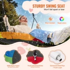 VEVOR Tree Swing, 40 Inch Saucer Swing, 750lbs Weight Capacity, 900D Oxford Fabric Swing Seat With 2 Tree Hanging Straps -Aesthtic Interiors GUEST 8249eff6 29be 40e9 985a 21f8a7bf49e5