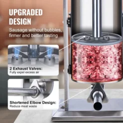 VEVOR Manual Sausage Stuffer, 10 L / 22 LBS Vertical Sausage Machine, Dual-Speed Meat Stuffer, Made Of Food-Grade 304 Stainless Steel, Silver -Aesthtic Interiors GUEST 82a55715 97fb 4c0b 932f 6b5a9e83b4d4