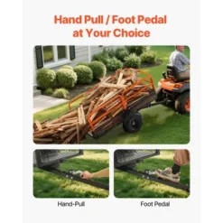 VEVOR Garden Utility Trailer, 22 Cu. Ft. & 1600lbs, ATV UTV Trailer, Tow Behind Steel Dump Trailers, Removable Rear Panel, Black -Aesthtic Interiors GUEST 833a9dc8 3c77 4680 b381 15eb958ae954