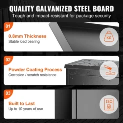 VEVOR Package Delivery Boxes For Outside 15.4" X 10.6" X 20.5", Galvanized Steel Wall Mount Mailbox With Coded Lock, Anti-Theft Baffle -Aesthtic Interiors GUEST 83ec0f15 5f50 4bb8 b045 8ff4a746cffa