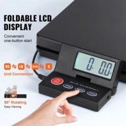 VEVOR Digital Shipping Scale, 110 Lbs X 0.07 Oz. Heavy Duty Postal Scale With Timer, Tare,Hold Function,90° Foldable LCD Screen Package Scale, Black -Aesthtic Interiors GUEST 84db544d ccec 4a02 89c5 1392473d4093
