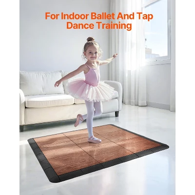 VEVOR Dance Floor Tiles, 12.4 X 12.4 In 52 Piece Interlocking Dance Flooring, Portable Dance Practice Floor With Cushioned Base 2 VEVOR Dance Floor Tiles, 12.4 X 12.4 In 52 Piece Interlocking Dance Flooring, Portable Dance Practice Floor With Cushioned Base - Image 2