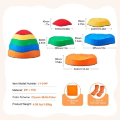VEVOR Balance Stepping Stones For Kids, 5 PCS, Up To 220 Lbs, Non-Slip Toddlers Sensory Stepping Stones, Toys For Children Aged 3 4 5 6 7 8+ 14 VEVOR Balance Stepping Stones For Kids, 5 PCS, Up To 220 Lbs, Non-Slip Toddlers Sensory Stepping Stones, Toys For Children Aged 3 4 5 6 7 8+ -Aesthtic Interiors GUEST 85386bc4 90e0 49d5 ba52 969343447d72