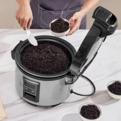 VEVOR Commercial Rice Cooker, 45-Cup Rice Cooker, 9.51 Qt / 9 Liter Large Rice Cooker And Warmer With Nonstick Inner Pot, 12-Hour Keep Warm