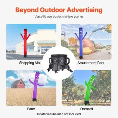 VEVOR Inflatable Tube Man Blower, 1 HP, Blower Fan For Wacky Waving Inflatable Tube Guy, PP Shell, IPX3 Waterproof, Black(No Inflatable) 4 VEVOR Inflatable Tube Man Blower, 1 HP, Blower Fan For Wacky Waving Inflatable Tube Guy, PP Shell, IPX3 Waterproof, Black(No Inflatable) - Image 4