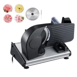 VEVOR Meat Slicer, 7.5 Inch Electric Deli Food Slicer, 180W Meat Cutter With Two Premium SUS420 Blades, 0-0.6 Inch Adjustable Thickness, Black -Aesthtic Interiors GUEST 85a7a20e 6357 4a5b 82eb 0e9bcbface62