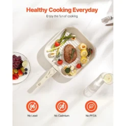 VEVOR 17 Piece Pots And Pans Set Nonstick, Detachable Handle Cookware, Space Saving Induction Cookware Set, Kitchen RV Cooking Sets, White -Aesthtic Interiors GUEST 85e3f5f7 bc61 40f7 9afc a4874b8de73d