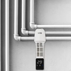 VEVOR Spin Down Filter, 40 Micron Whole House Sediment Filter For Well Water, 1" MNPT + 3/4" FNPT, 8 T/H High Flow Rate, White