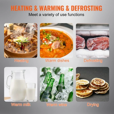 VEVOR Electric Warming Tray, 16.5" X 11" Portable Tempered Glass Heating Tray With Temperature Control (65-90℃) 6 VEVOR Electric Warming Tray, 16.5" X 11" Portable Tempered Glass Heating Tray With Temperature Control (65-90℃) - Image 6