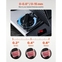 VEVOR Meat Slicer, 7.5 Inch Electric Deli Food Slicer, 180W Meat Cutter With Two Premium SUS420 Blades, 0-0.6 Inch Adjustable Thickness, Black -Aesthtic Interiors GUEST 8729bace 3e0c 4766 aaf4 43427cd4ca0b