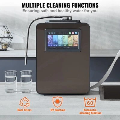 VEVOR Alkaline Water Ionizer Machine, PH 2.5-11.2 Alkaline Acidic Hydrogen Water Purifier, 6 Water Settings Home Filtration System, Up To -850mV ORP 4 VEVOR Alkaline Water Ionizer Machine, PH 2.5-11.2 Alkaline Acidic Hydrogen Water Purifier, 6 Water Settings Home Filtration System, Up To -850mV ORP - Image 4