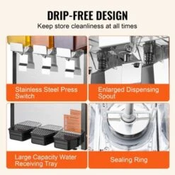 VEVOR Commercial Beverage Dispenser, 3 Tanks 10 L / 10.6 QT Per Tank, 440W Stainless Steel Drink Machine With 45°F-54°F Cooling Temperature -Aesthtic Interiors GUEST 8811aa96 4f38 4048 9a31 dece33ef0eb7