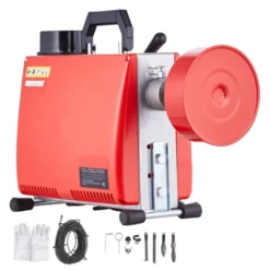 VEVOR 66FT X 5/8 Inch Drain Cleaner Machine, 250W Electric Sewer Snake Auger Manual Feed - With 7 Cutters, 2 Steel Cables, Red 15 VEVOR 66FT X 5/8 Inch Drain Cleaner Machine, 250W Electric Sewer Snake Auger Manual Feed - With 7 Cutters, 2 Steel Cables, Red -Aesthtic Interiors GUEST 882786e5 31bc 48b1 9bf7 129fbda5ff6a