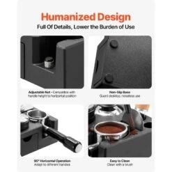 VEVOR Espresso Tamping Station, ABS Material, 7-in-1 Multifunctional Tamping Station With Detachable Slot, Easy To Clean Espresso Knock Box, Black -Aesthtic Interiors GUEST 88735f5f d018 4262 84a1 e0e144b4647a