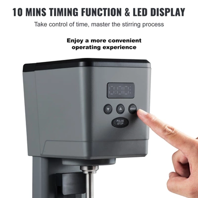 VEVOR Milkshake Maker, 375W Electric Milkshake Machine, LED Intelligent Microswitch, 3-Speed Milkshake Mixer With 820 Ml Stainless Steel Cup 6 VEVOR Milkshake Maker, 375W Electric Milkshake Machine, LED Intelligent Microswitch, 3-Speed Milkshake Mixer With 820 Ml Stainless Steel Cup - Image 6