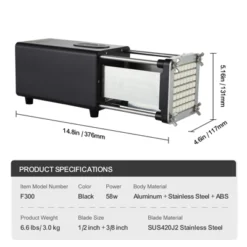 VEVOR Electric French Fry Cutter, Potato Slicer With 1/2-Inch And 3/8-Inch Stainless Steel Blades, Potato Cutter Chopper W/ Anti-slip Feet -Aesthtic Interiors GUEST 891ca791 96db 4781 af3e d37abd4228e7