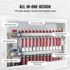 VEVOR 12-Branch Radiant Heat Manifold, 1/2" PEX Tubing Manifold, Stainless Steel PEX Manifold For Hydronic Radiant Floor Heating, Silver 11 VEVOR 12-Branch Radiant Heat Manifold, 1/2" PEX Tubing Manifold, Stainless Steel PEX Manifold For Hydronic Radiant Floor Heating, Silver -Aesthtic Interiors GUEST 89f5a4e2 230b 4c26 a1c9 ec35cb1c8cdb