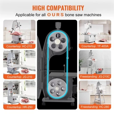 VEVOR Band Saw Blade, 65x0.63x0.02 Inch, 5 PCS/Pack Meat Bandsaw Blades For Replacement, Carbon Steel Blade, Silver 3 VEVOR Band Saw Blade, 65x0.63x0.02 Inch, 5 PCS/Pack Meat Bandsaw Blades For Replacement, Carbon Steel Blade, Silver - Image 3