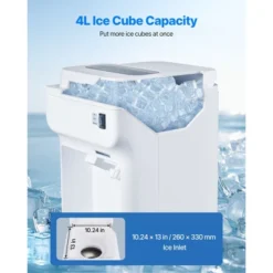 VEVOR Commercial Ice Shaver Crusher, 220lbs Per Hour Electric Snow Cone Maker With 4L Ice Cube Box, 350W 1500RPM Tabletop Shaved Ice Machine, White -Aesthtic Interiors GUEST 8a1b4bdf b3e6 4c07 b4d0 e6affbd473a3