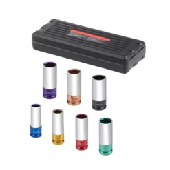 VEVOR Lug Nut Impact Socket Set, 1/2 Inch Drive Metric 6-Point Deep Socket Set, 7 Total Lug Nut Sizes 17/19/21/22/23/24/27mm -Aesthtic Interiors GUEST 8a2e2a4a 4af4 4d8a 8151 40862f27ab3d