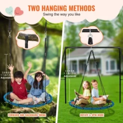 VEVOR Spider Web Saucer Swing, 40 Inch Round Swings For Kids Outdoor, 750lbs Weight Capacity Saucer Tree Swing, Stable Woven Rope Swing Seat -Aesthtic Interiors GUEST 8a3891bb 144f 41b4 87ad b2818d235fab