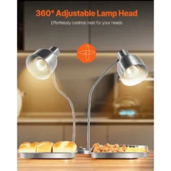 VEVOR Food Heat Lamp, 500W Electric Commercial Food Warmer Light, 2-Head Stainless Steel French Fry Heating Lamp With 3 Bulbs, Silver 10 VEVOR Food Heat Lamp, 500W Electric Commercial Food Warmer Light, 2-Head Stainless Steel French Fry Heating Lamp With 3 Bulbs, Silver -Aesthtic Interiors GUEST 8aa9b334 a74a 4010 8908 f8c1ff731fe5