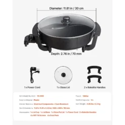 VEVOR Electric Hot Pot, 1360W 5 L Double-flavor Shabu Shabu Pot, Non-Stick Electric Cooker With Divider, Clear Glass Lid, Black 14 VEVOR Electric Hot Pot, 1360W 5 L Double-flavor Shabu Shabu Pot, Non-Stick Electric Cooker With Divider, Clear Glass Lid, Black -Aesthtic Interiors GUEST 8bb76a19 510a 4285 b9fa be4ac9bd2bbe