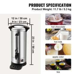 VEVOR Commercial Coffee Urn, 110 Cups Stainless Steel Large Coffee Dispenser, 1500W 110V Electric Coffee Maker Urn For Quick Brewing -Aesthtic Interiors GUEST 8bd494f7 4ce2 42dc 925d 37fc8e2aba12