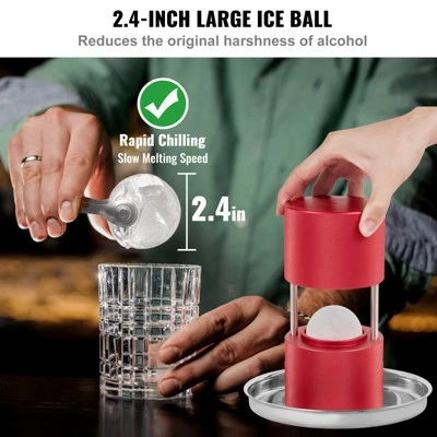 VEVOR Ice Ball Press, 2.4" Ice Ball Maker, Aircraft Al Alloy Ice Ball Press Kit For 60mm Ice Sphere, Ice Press With Tong And Drip Tray 4 VEVOR Ice Ball Press, 2.4" Ice Ball Maker, Aircraft Al Alloy Ice Ball Press Kit For 60mm Ice Sphere, Ice Press With Tong And Drip Tray - Image 4