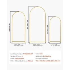 VEVOR Wedding Arch Backdrop Stand, Set Of 3, Metal Stable Stand With Case Connection & Chassis Crossbar Design -Aesthtic Interiors GUEST 8c999bc2 0e7d 47b6 81a2 a4528f5922aa