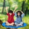 VEVOR Tree Swing, 40 Inch Saucer Swing, 750lbs Weight Capacity, 900D Oxford Fabric Swing Seat With 2 Tree Hanging Straps, Blue