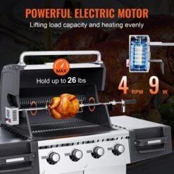 VEVOR Universal Grill Rotisserie Kit For Grills, Electric BBQ Grill With 110V 9W Motor, Stainless Steel Automatic Grilling Kit -Aesthtic Interiors GUEST 8d1189c4 52d7 4f33 aaca 92832fcdfd70