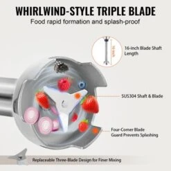 VEVOR Commercial Immersion Blender, 500W Heavy Duty Hand Mixer, 16 Inch Stepless Variable Speed Mixer With Stainless Steel Blade, Black -Aesthtic Interiors GUEST 8dde3e39 cbaa 4379 b35e 02a7e46e00ea